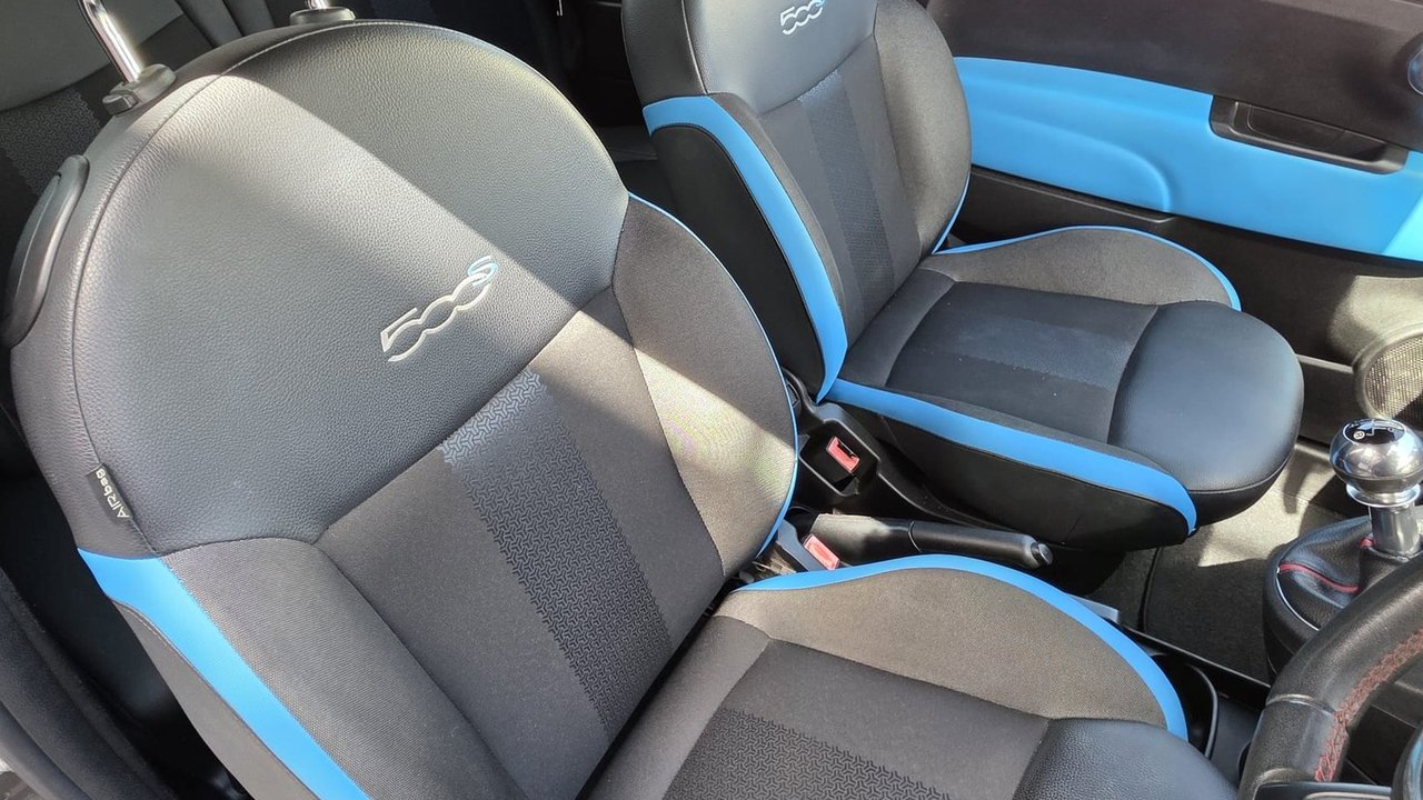 Fiat 500 S 1.2 — The blue S interior, 71,684 miles in